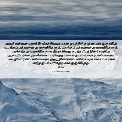 Picture 06 - எசேக்கியேல் 42:13 TAMIRV - அவர் என்னை நோக்கி: - Bible Verse Picture
