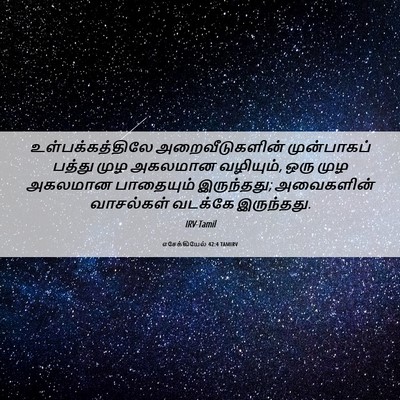 Picture 06 - எசேக்கியேல் 42:4 TAMIRV - உள்பக்கத்திலே - Bible Verse Picture