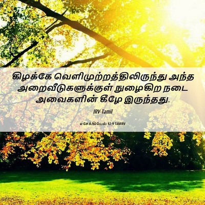 Picture 06 - எசேக்கியேல் 42:9 TAMIRV - கிழக்கே - Bible Verse Picture