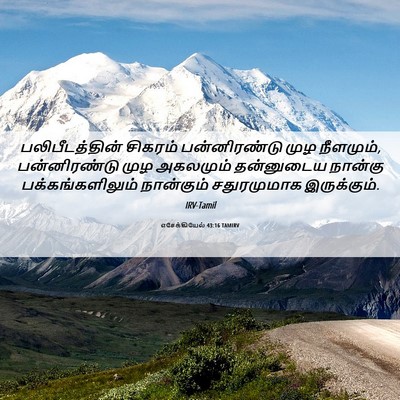 Picture 06 - எசேக்கியேல் 43:16 TAMIRV - பலிபீடத்தின் - Bible Verse Picture