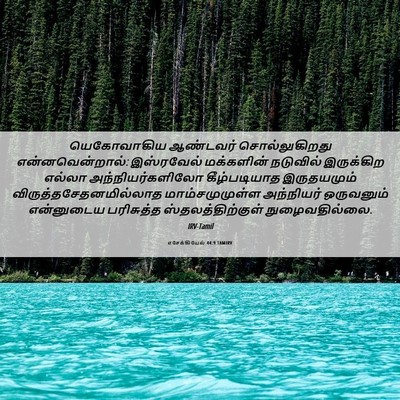 Picture 06 - எசேக்கியேல் 44:9 TAMIRV - யெகோவாகிய ஆண்டவர் - Bible Verse Picture