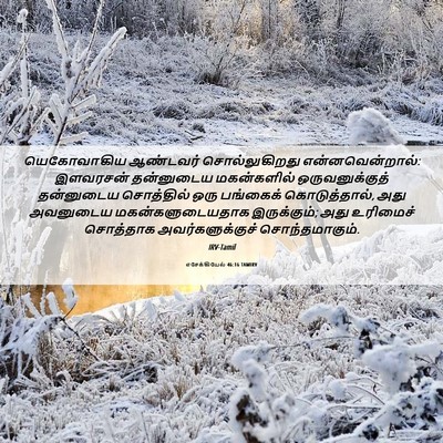Picture 06 - எசேக்கியேல் 46:16 TAMIRV - யெகோவாகிய ஆண்டவர் - Bible Verse Picture