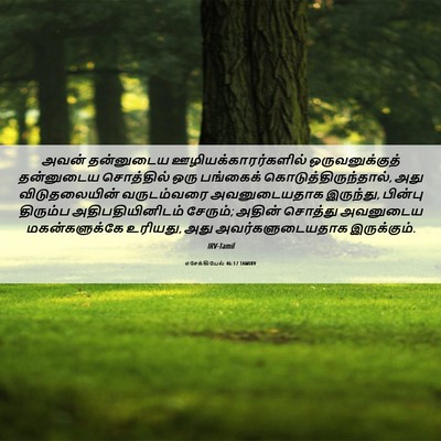 Picture 06 - எசேக்கியேல் 46:17 TAMIRV - அவன் தன்னுடைய - Bible Verse Picture