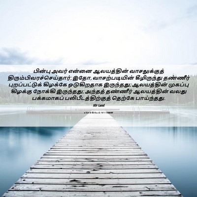 Picture 06 - எசேக்கியேல் 47:1 TAMIRV - பின்பு அவர் என்னை - Bible Verse Picture