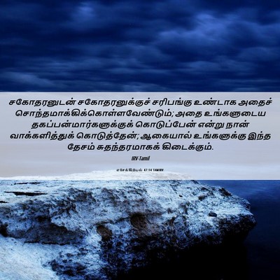 Picture 06 - எசேக்கியேல் 47:14 TAMIRV - சகோதரனுடன் - Bible Verse Picture