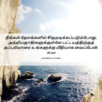 Picture 06 - எசேக்கியேல் 6:8 TAMIRV - நீங்கள் - Bible Verse Picture