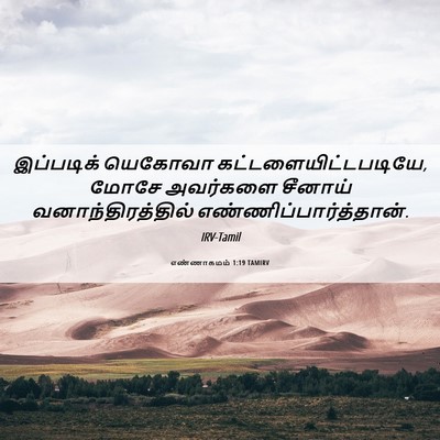 Picture 06 - எண்ணாகமம் 1:19 TAMIRV - இப்படிக் யெகோவா - Bible Verse Picture