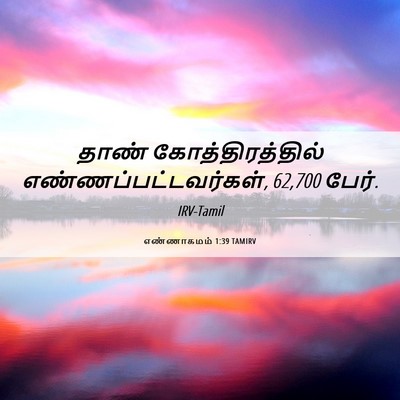 Picture 06 - எண்ணாகமம் 1:39 TAMIRV - தாண் - Bible Verse Picture