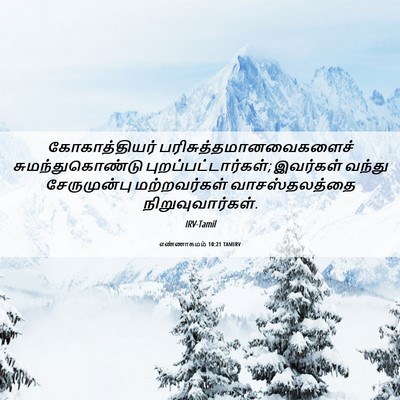 Picture 06 - எண்ணாகமம் 10:21 TAMIRV - கோகாத்தியர் - Bible Verse Picture