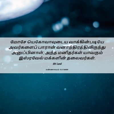 Picture 06 - எண்ணாகமம் 13:3 TAMIRV - மோசே யெகோவாவுடைய - Bible Verse Picture