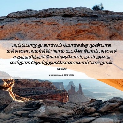 Picture 06 - எண்ணாகமம் 13:30 TAMIRV - அப்பொழுது காலேப் - Bible Verse Picture