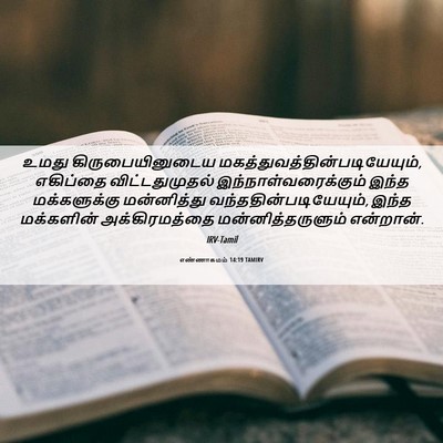 Picture 06 - எண்ணாகமம் 14:19 TAMIRV - உமது - Bible Verse Picture