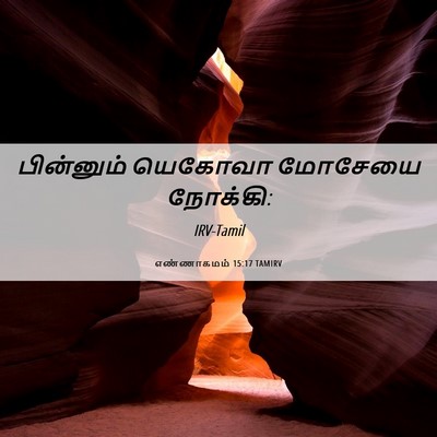 Picture 06 - எண்ணாகமம் 15:17 TAMIRV - பின்னும் யெகோவா - Bible Verse Picture