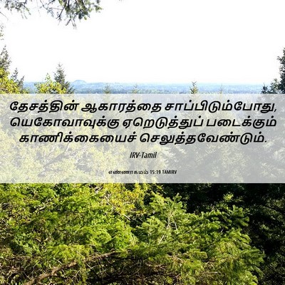 Picture 06 - எண்ணாகமம் 15:19 TAMIRV - தேசத்தின் - Bible Verse Picture