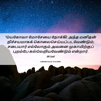 Picture 06 - எண்ணாகமம் 15:35 TAMIRV - “யெகோவா மோசேயை - Bible Verse Picture