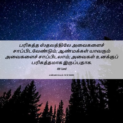 Picture 06 - எண்ணாகமம் 18:10 TAMIRV - பரிசுத்த - Bible Verse Picture