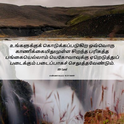 Picture 06 - எண்ணாகமம் 18:29 TAMIRV - உங்களுக்குக் - Bible Verse Picture