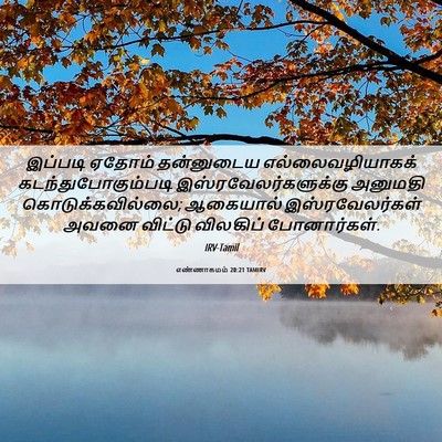 Picture 06 - எண்ணாகமம் 20:21 TAMIRV - இப்படி ஏதோம் - Bible Verse Picture