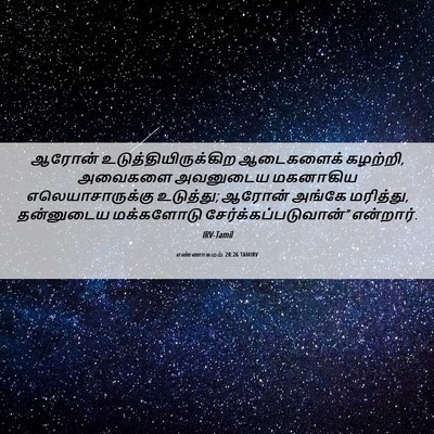 Picture 06 - எண்ணாகமம் 20:26 TAMIRV - ஆரோன் - Bible Verse Picture