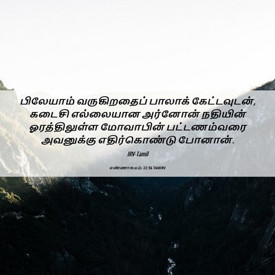 Picture 06 - எண்ணாகமம் 22:36 TAMIRV - பிலேயாம் - Bible Verse Picture