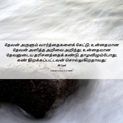 Picture 06 - எண்ணாகமம் 24:16 TAMIRV - தேவன் அருளும் - Bible Verse Picture