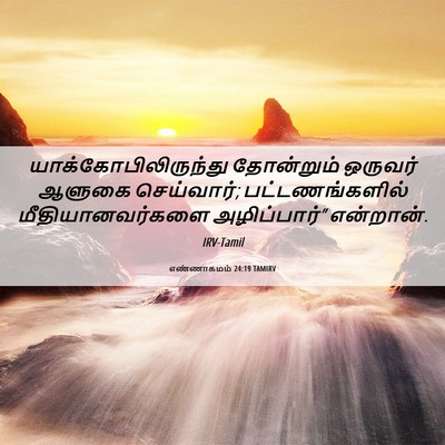 Picture 06 - எண்ணாகமம் 24:19 TAMIRV - யாக்கோபிலிருந்து - Bible Verse Picture