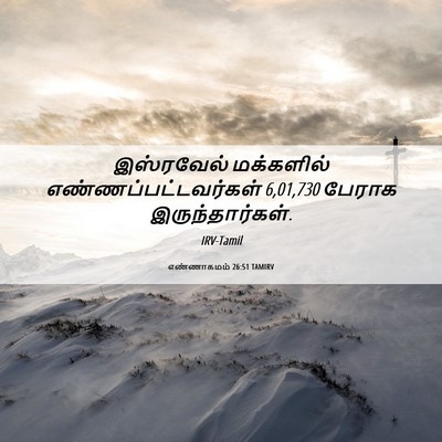 Picture 06 - எண்ணாகமம் 26:51 TAMIRV - இஸ்ரவேல் மக்களில் - Bible Verse Picture