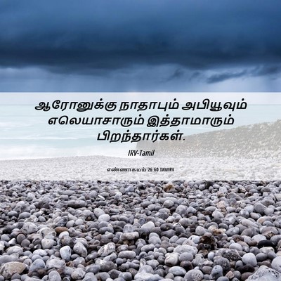 Picture 06 - எண்ணாகமம் 26:60 TAMIRV - ஆரோனுக்கு - Bible Verse Picture