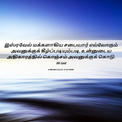 Picture 06 - எண்ணாகமம் 27:20 TAMIRV - இஸ்ரவேல் - Bible Verse Picture