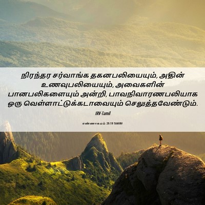 Picture 06 - எண்ணாகமம் 29:19 TAMIRV - நிரந்தர சர்வாங்க - Bible Verse Picture
