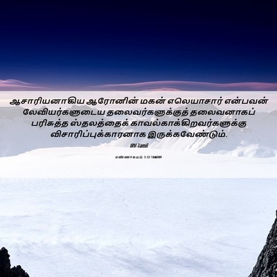Picture 06 - எண்ணாகமம் 3:32 TAMIRV - ஆசாரியனாகிய - Bible Verse Picture