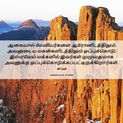 Picture 06 - எண்ணாகமம் 3:9 TAMIRV - ஆகையால் - Bible Verse Picture