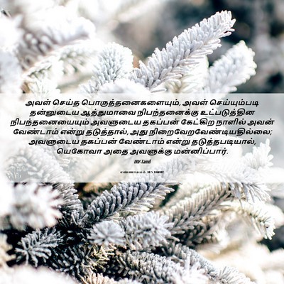 Picture 06 - எண்ணாகமம் 30:5 TAMIRV - அவள் செய்த - Bible Verse Picture