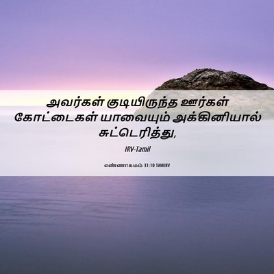 Picture 06 - எண்ணாகமம் 31:10 TAMIRV - அவர்கள் - Bible Verse Picture