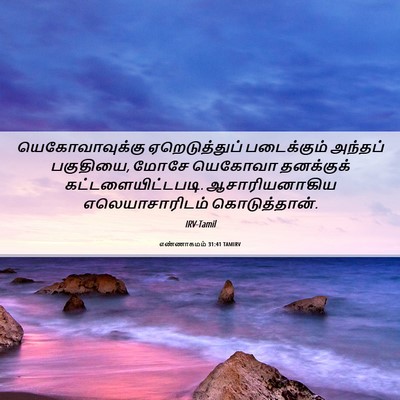 Picture 06 - எண்ணாகமம் 31:41 TAMIRV - யெகோவாவுக்கு - Bible Verse Picture