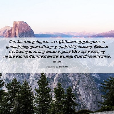 Picture 06 - எண்ணாகமம் 32:21 TAMIRV - யெகோவா தம்முடைய - Bible Verse Picture