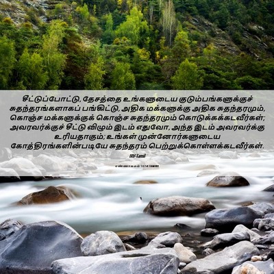 Picture 06 - எண்ணாகமம் 33:54 TAMIRV - சீட்டுப்போட்டு, - Bible Verse Picture