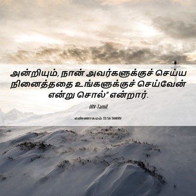 Picture 06 - எண்ணாகமம் 33:56 TAMIRV - அன்றியும், நான் - Bible Verse Picture