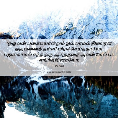 Picture 06 - எண்ணாகமம் 35:22 TAMIRV - “ஒருவன் - Bible Verse Picture