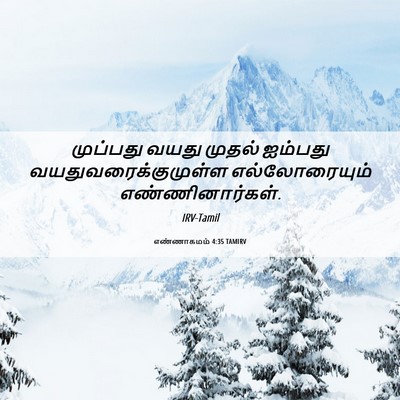 Picture 06 - எண்ணாகமம் 4:35 TAMIRV - முப்பது வயது - Bible Verse Picture