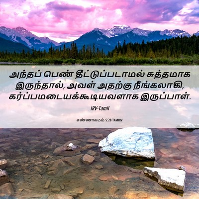 Picture 06 - எண்ணாகமம் 5:28 TAMIRV - அந்தப் பெண் - Bible Verse Picture