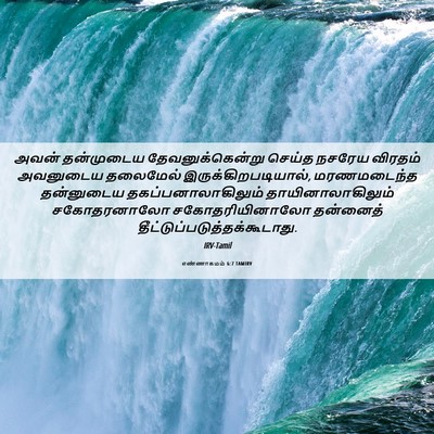Picture 06 - எண்ணாகமம் 6:7 TAMIRV - அவன் தன்முடைய - Bible Verse Picture
