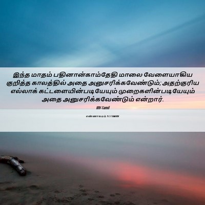 Picture 06 - எண்ணாகமம் 9:3 TAMIRV - இந்த மாதம் - Bible Verse Picture