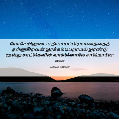 Picture 06 - எபிரெயர் 10:28 TAMIRV - மோசேயினுடைய - Bible Verse Picture