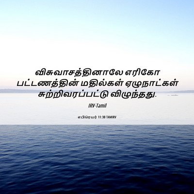 Picture 06 - எபிரெயர் 11:30 TAMIRV - விசுவாசத்தினாலே - Bible Verse Picture