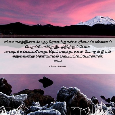 Picture 06 - எபிரெயர் 11:8 TAMIRV - விசுவாசத்தினாலே - Bible Verse Picture