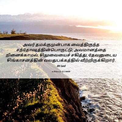 Picture 06 - எபிரெயர் 12:2 TAMIRV - அவர் - Bible Verse Picture