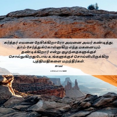 Picture 06 - எபிரெயர் 12:6 TAMIRV - கர்த்தர் எவனை - Bible Verse Picture