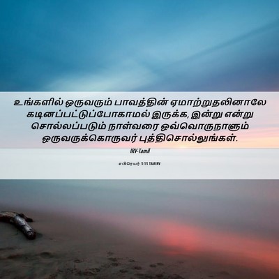 Picture 06 - எபிரெயர் 3:13 TAMIRV - உங்களில் ஒருவரும் - Bible Verse Picture
