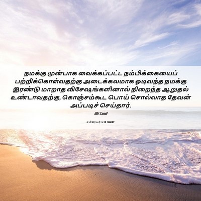 Picture 06 - எபிரெயர் 6:18 TAMIRV - நமக்கு முன்பாக - Bible Verse Picture